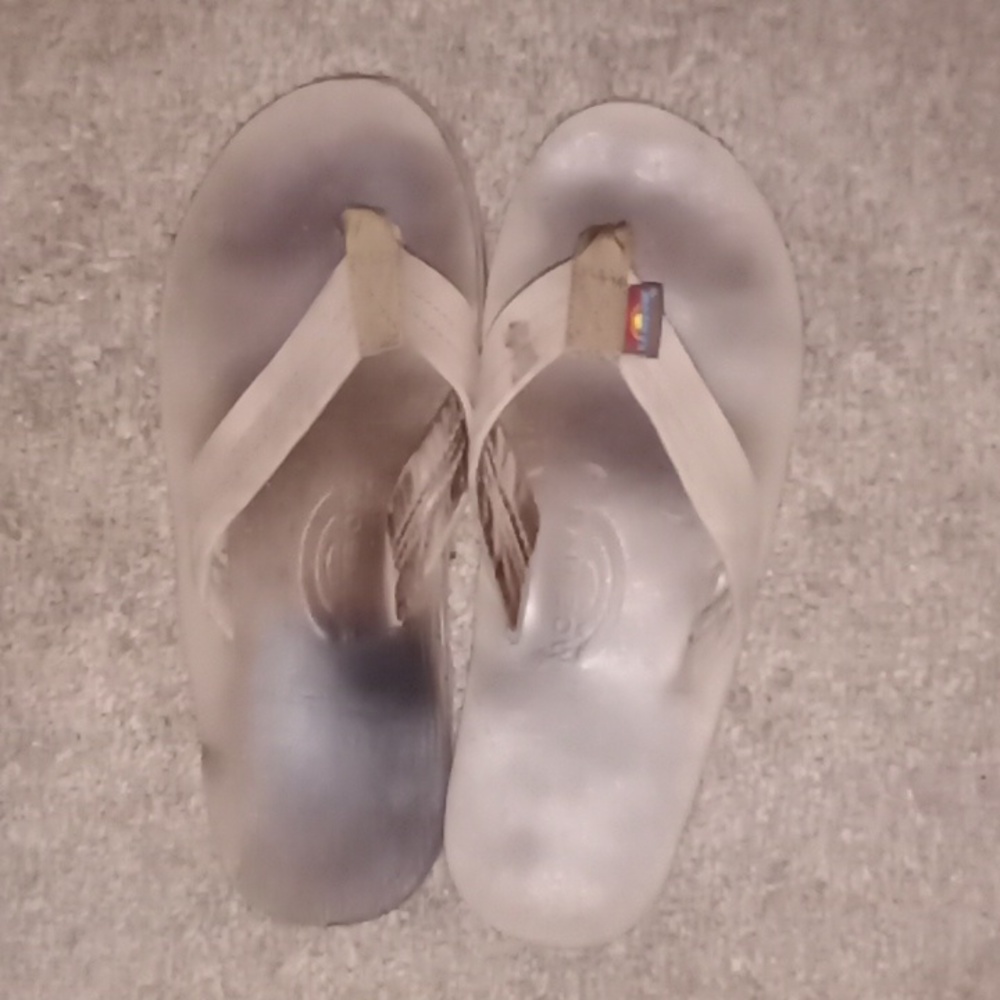 Rainbow flip flops sandals slip on thong men's 7.5 - 8.5